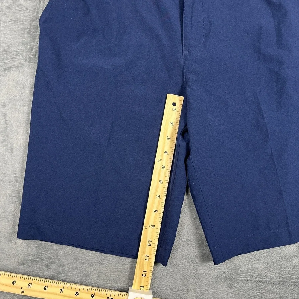 Adidas Golf Shorts Mens 32 Blue Stretch Performance Flat Front Gripper Waistband